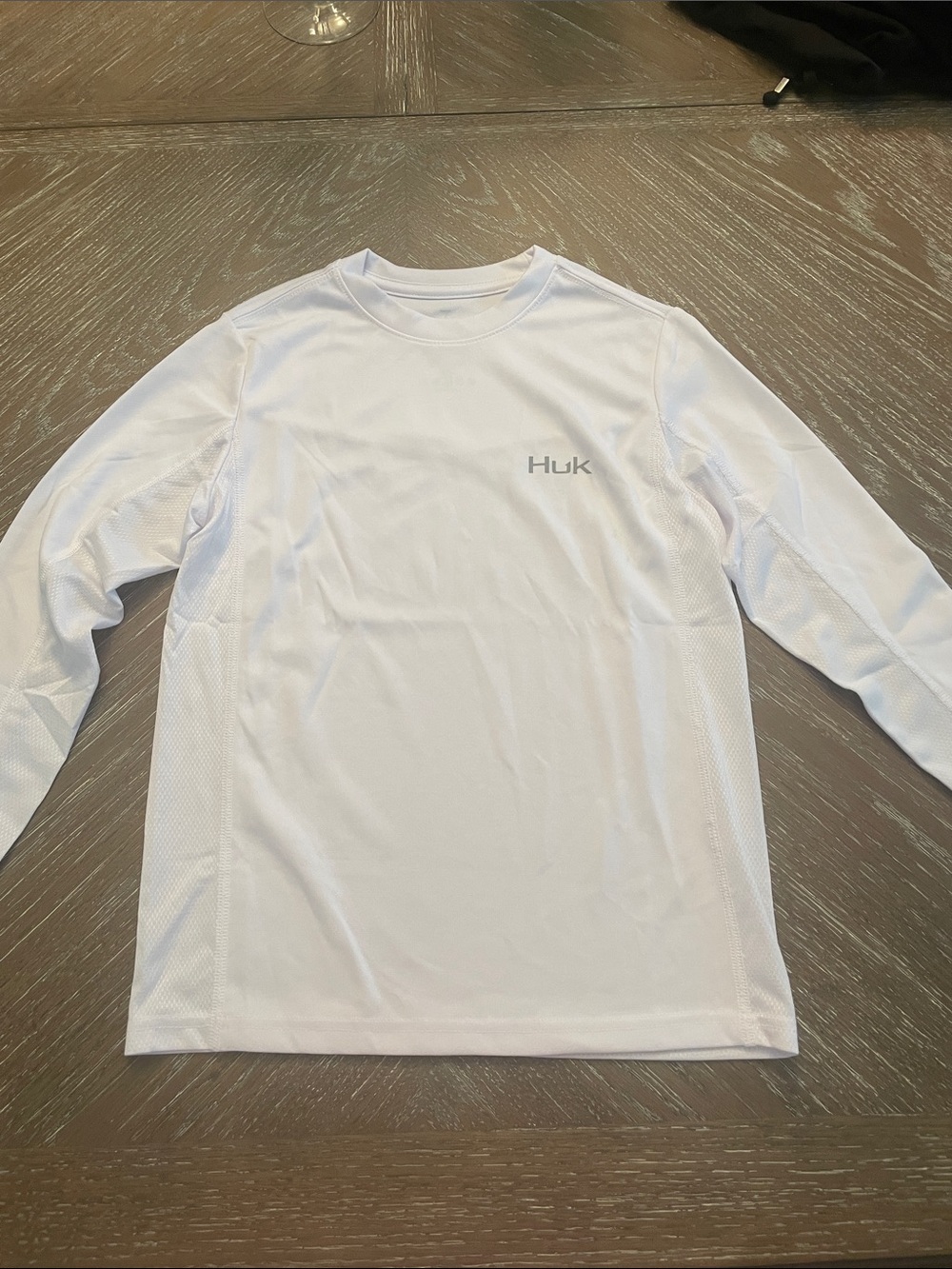 Boys Huk White Long Sleeve Performance Shirt